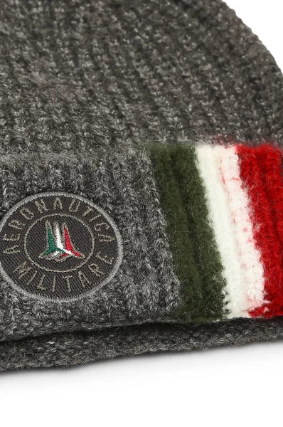 Aeronautica Militare Cappello Uomo invernale  Grigio o blu Frecce Tricolori in Lana | Caldo e stiloso per l'inverno