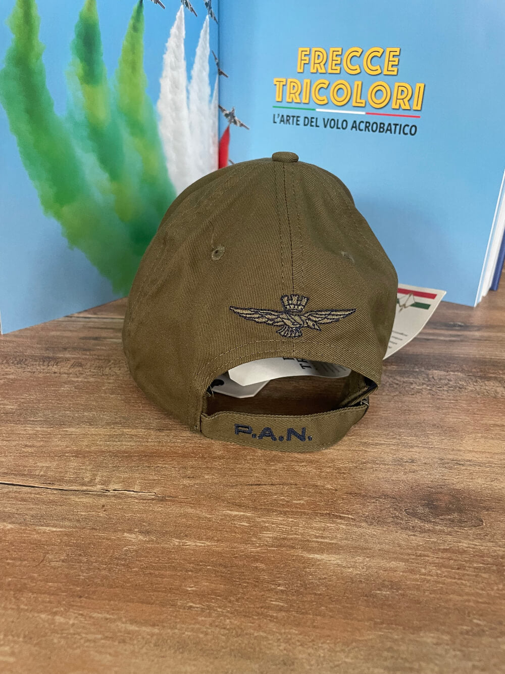 Cappellino Uomo Aeronautica Militare Fecce Tricolori verde