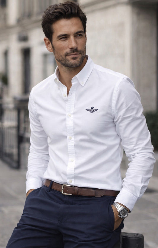 Aeronautica Militare camicia uomo bianca cotone 