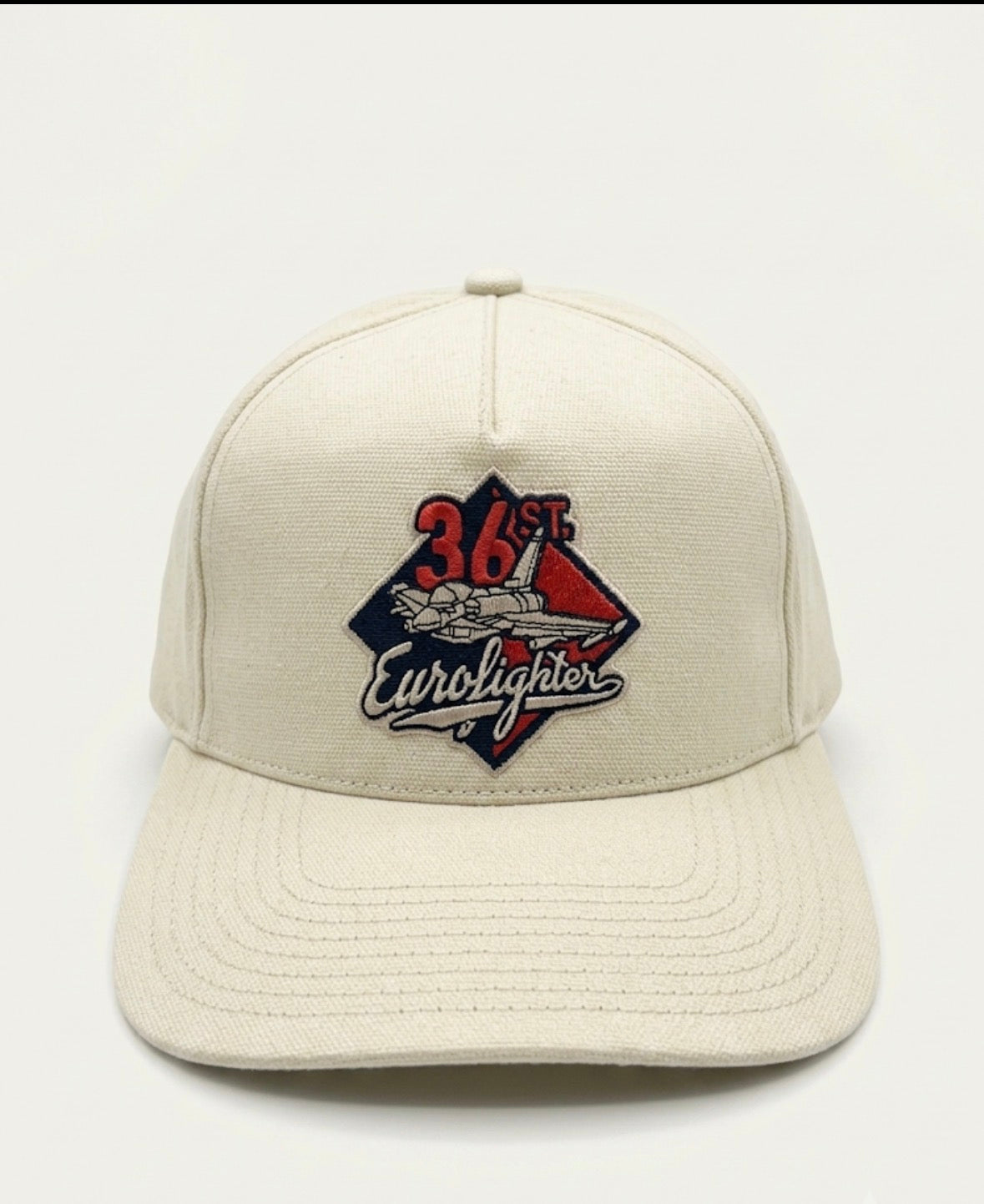 Aeronautica Militare cappello uomo panna 36° Stormo Eurofighter, con visiera in cotone 