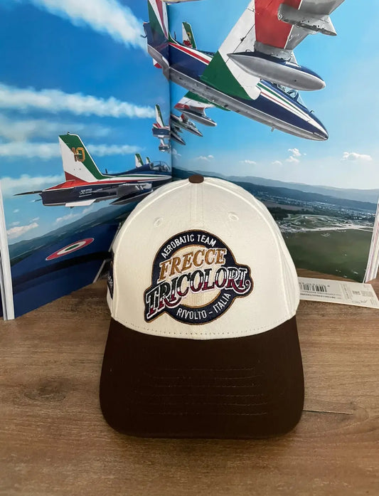Aeronautica Militare cappello uomo panna e marrone Frecce Tricolori