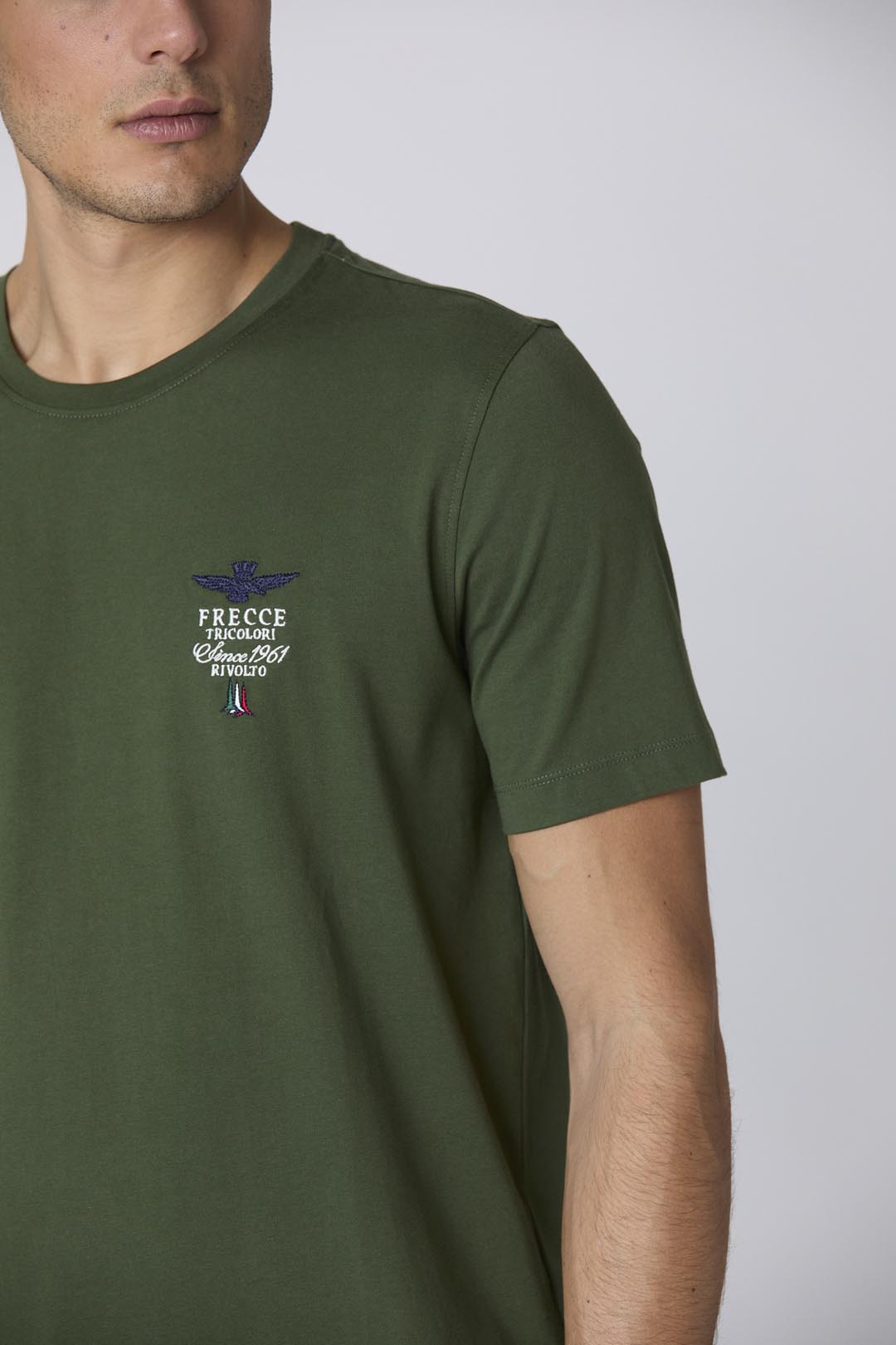 Aeronautica Militare T-shirt Uomo Verde Militare Frecce Tricolori