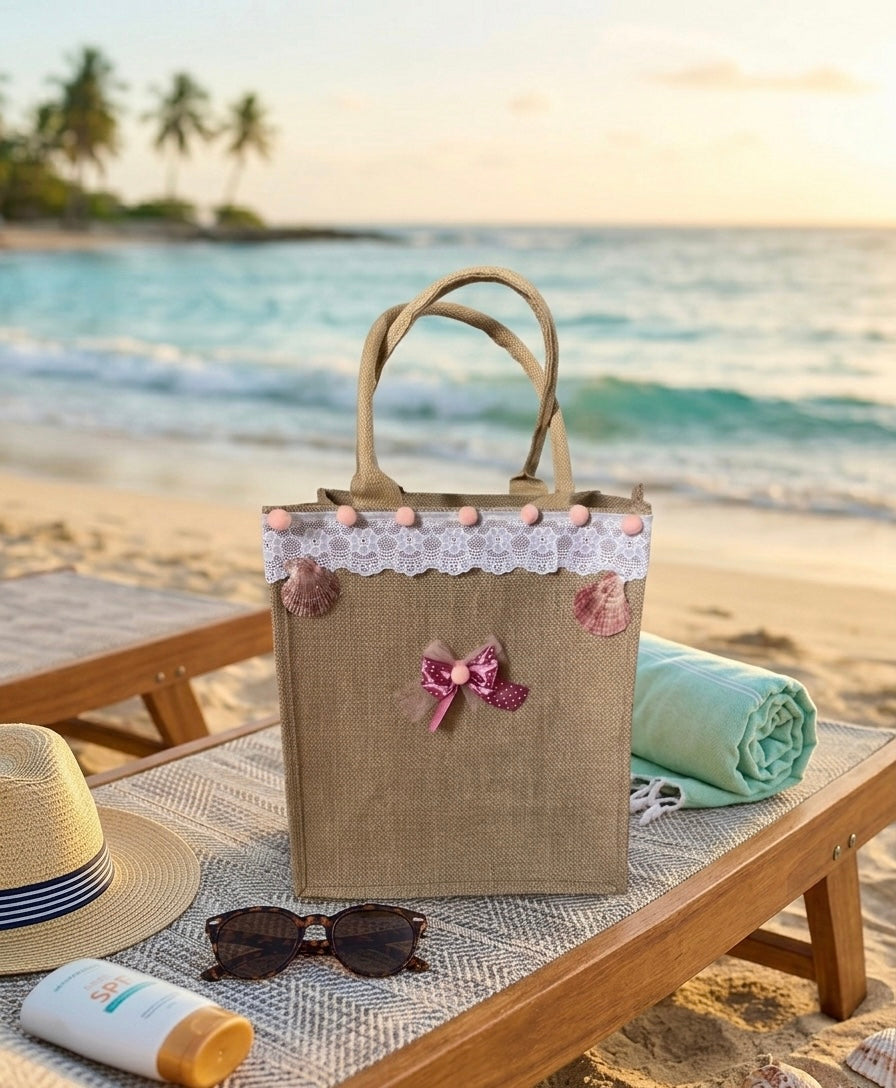 Borsa Mare Donna Summer Bag Juta | Impermeabile