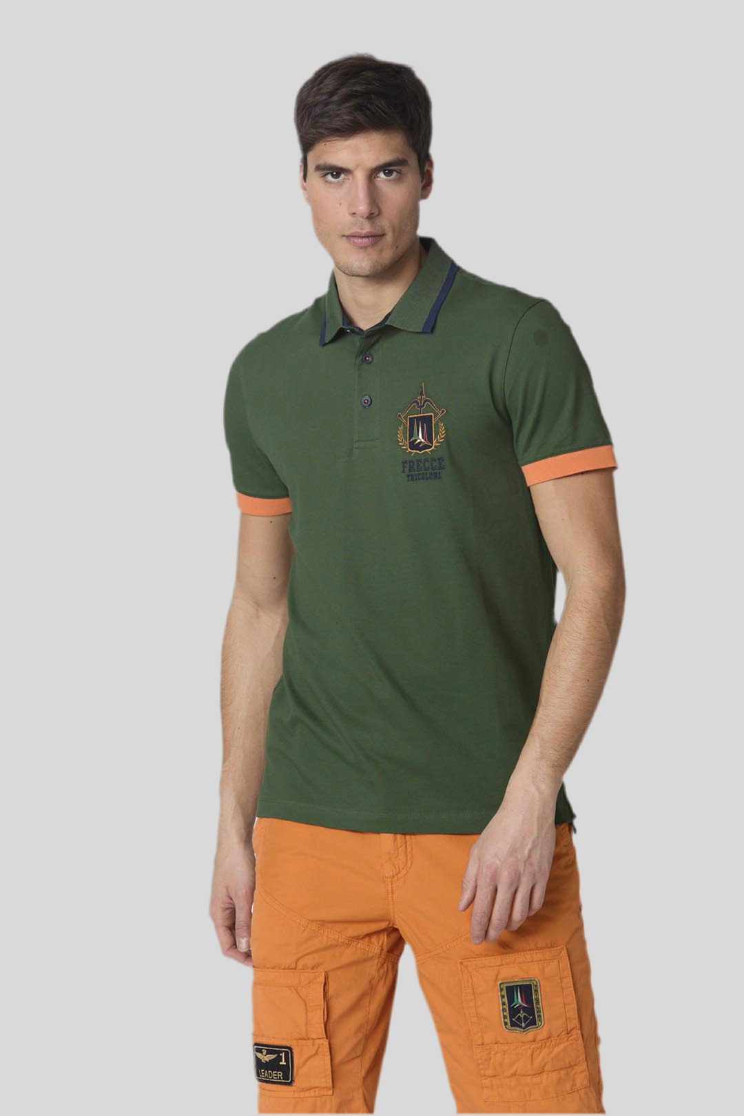 Aeronautica Militare Polo uomo verde Frecce Tricolori