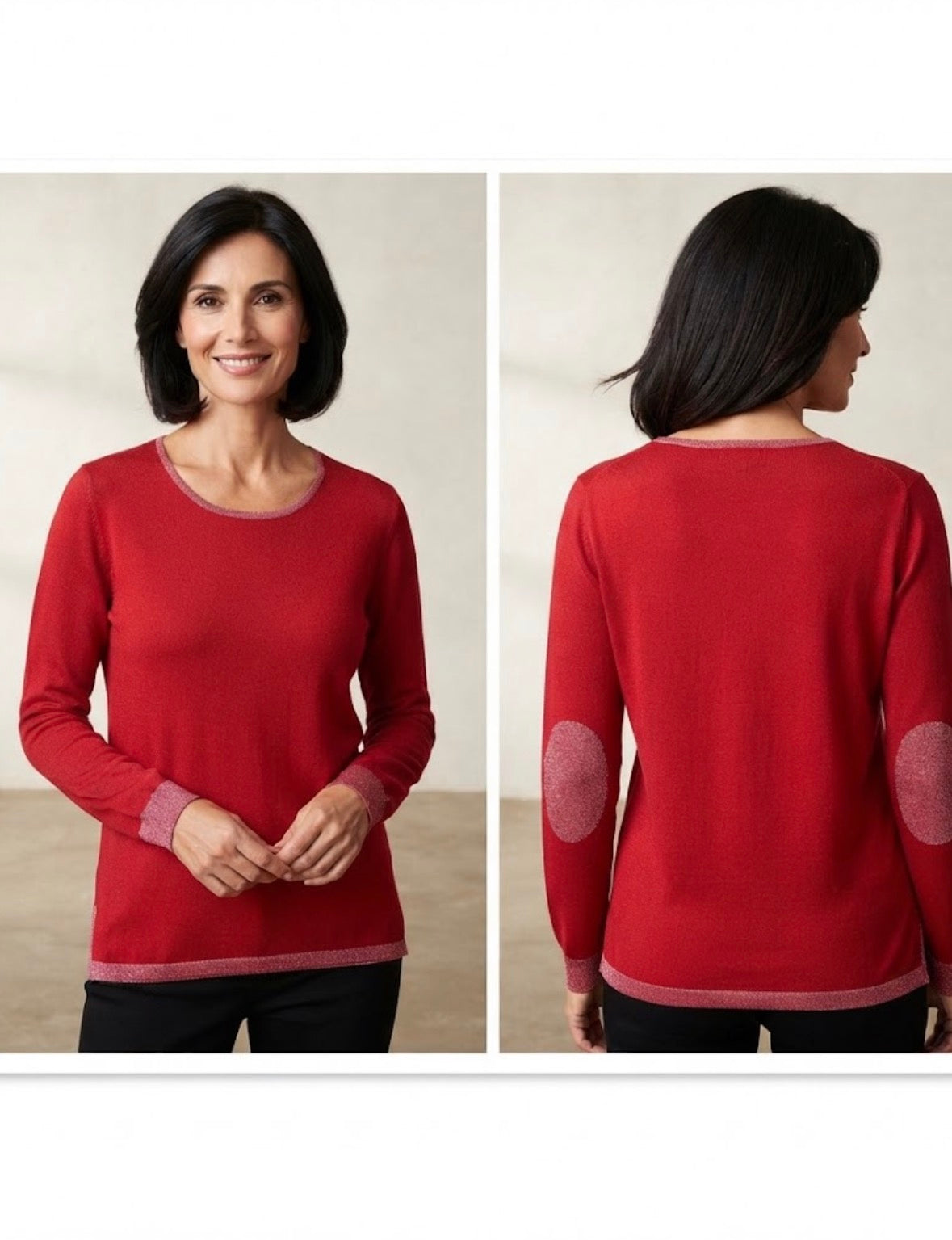 Cashmere Company maglia donna Rossi Cashmere e lana Made in Italy 