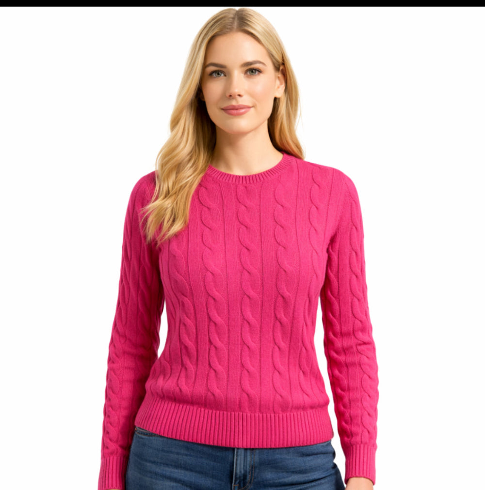 Cashmere Company Maglia Donna Fuxia SC-50% Cashmere e lana