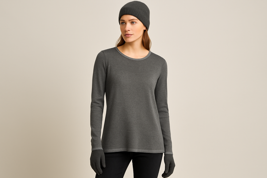 Cashmere Company maglia donna grigio Cashmere e lana Made in Italy