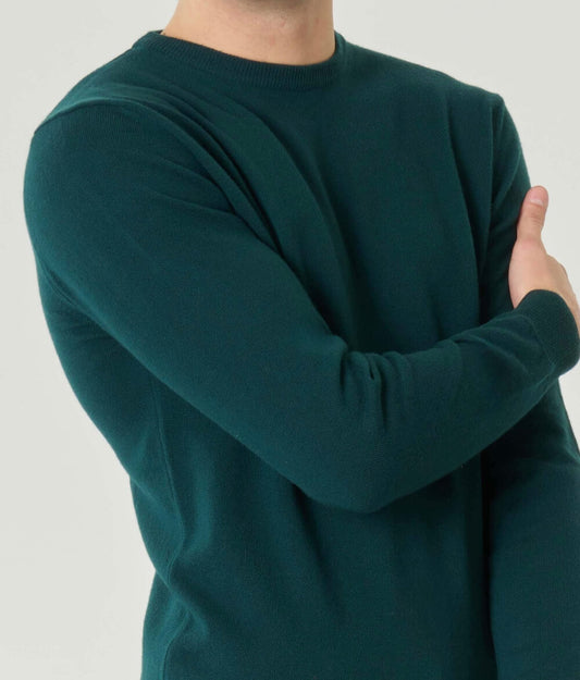 Cashmere Company maglia uomo verde girocollo