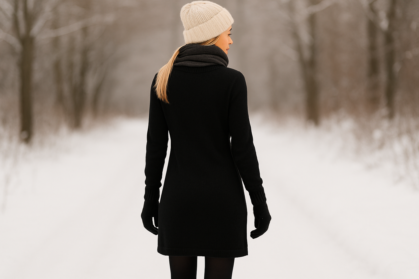 Cashmere Company vestito donna nero Cashmere Made in Italy
Vista posteriore del vestito