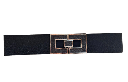 Cintura gioiello donna a molla nero elegante 