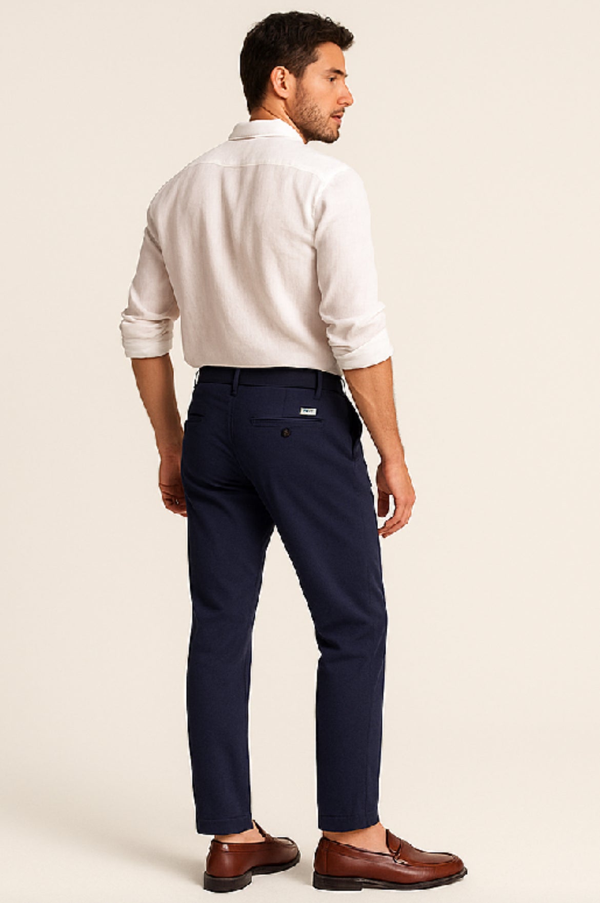 Pantalone Uomo Blu Navy Uniform Taylor - Cotone Martellato -50%
