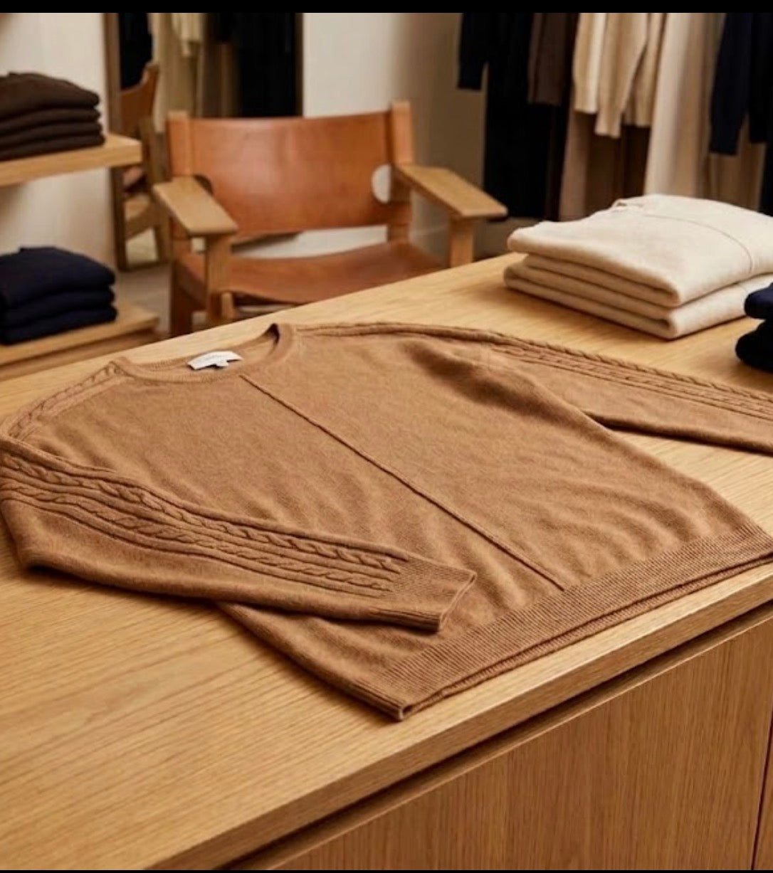 Maglia Over in Lana Rasata con Manica a Treccia – AFTER