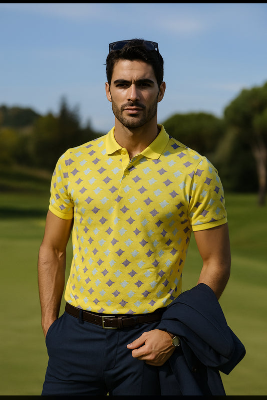 Polita Polo uomo maglietta giallo tag M mezza manica