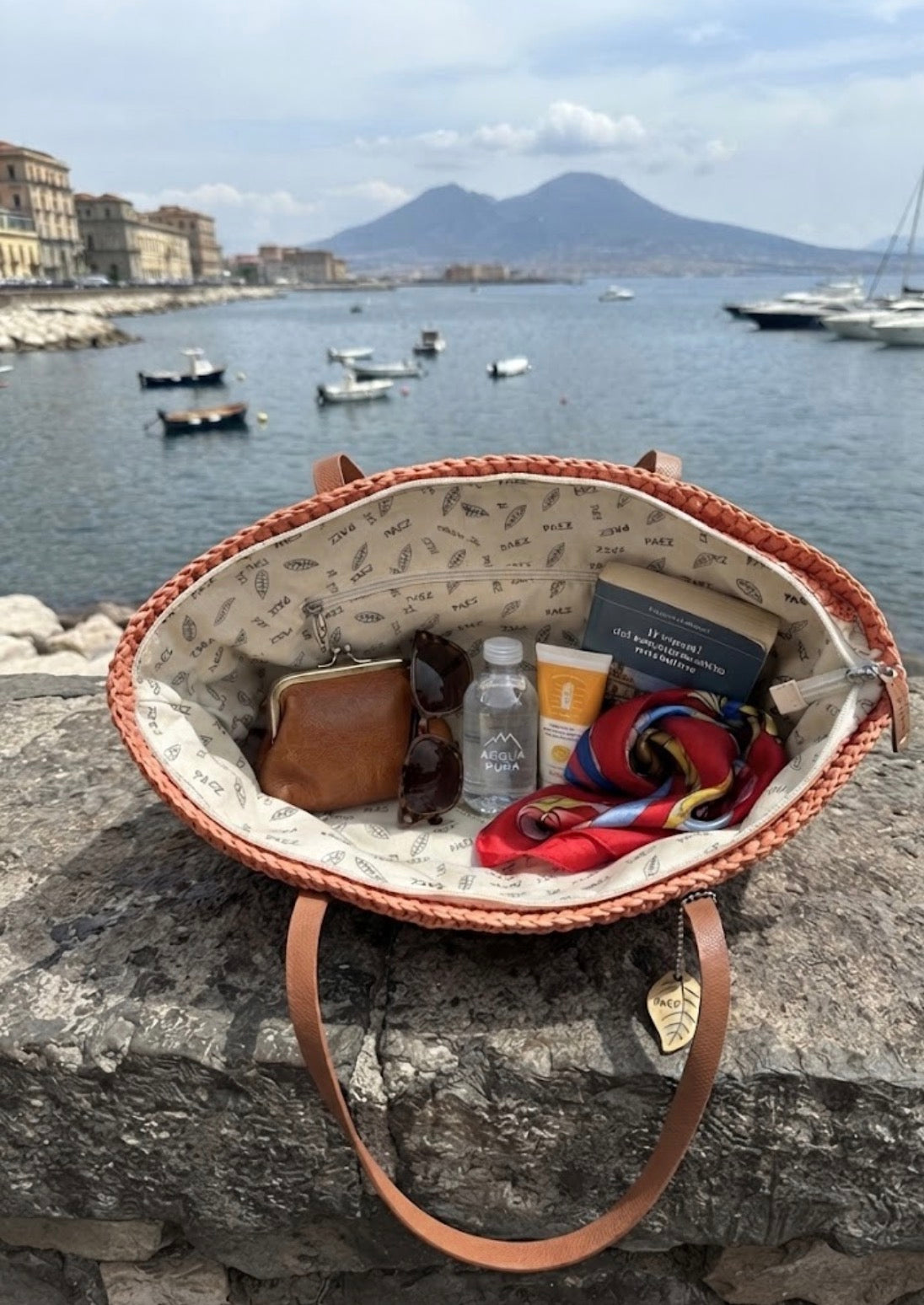 Borsa Donna in Paglia Intrecciata Paez Aragosta | Tote Bag Estiva con Zip⁠