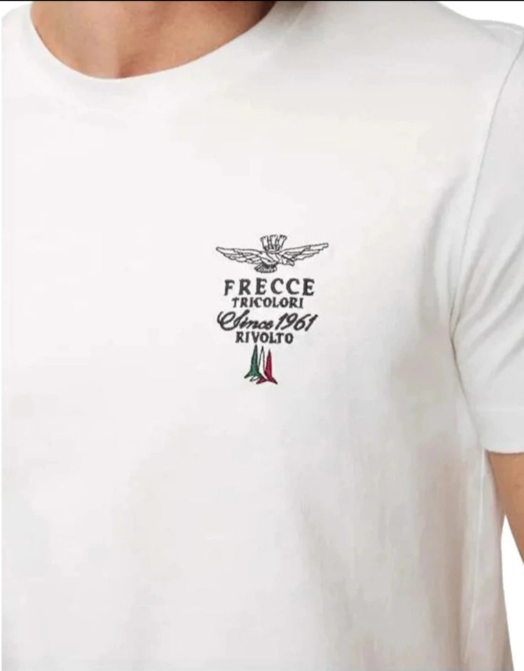Aeronautica Militare t-shirt uomo Bianco Frecce Tricolori - manica corta