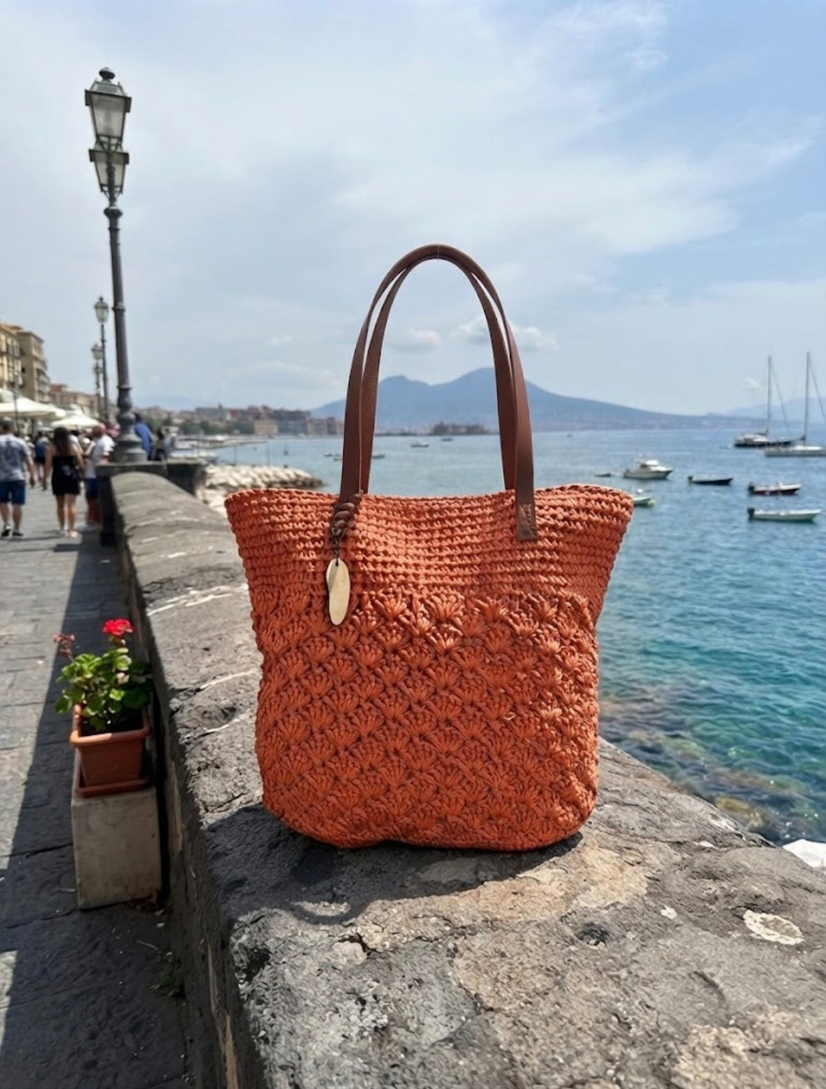 Borsa Donna in Paglia Intrecciata Paez Aragosta | Tote Bag Estiva con Zip⁠