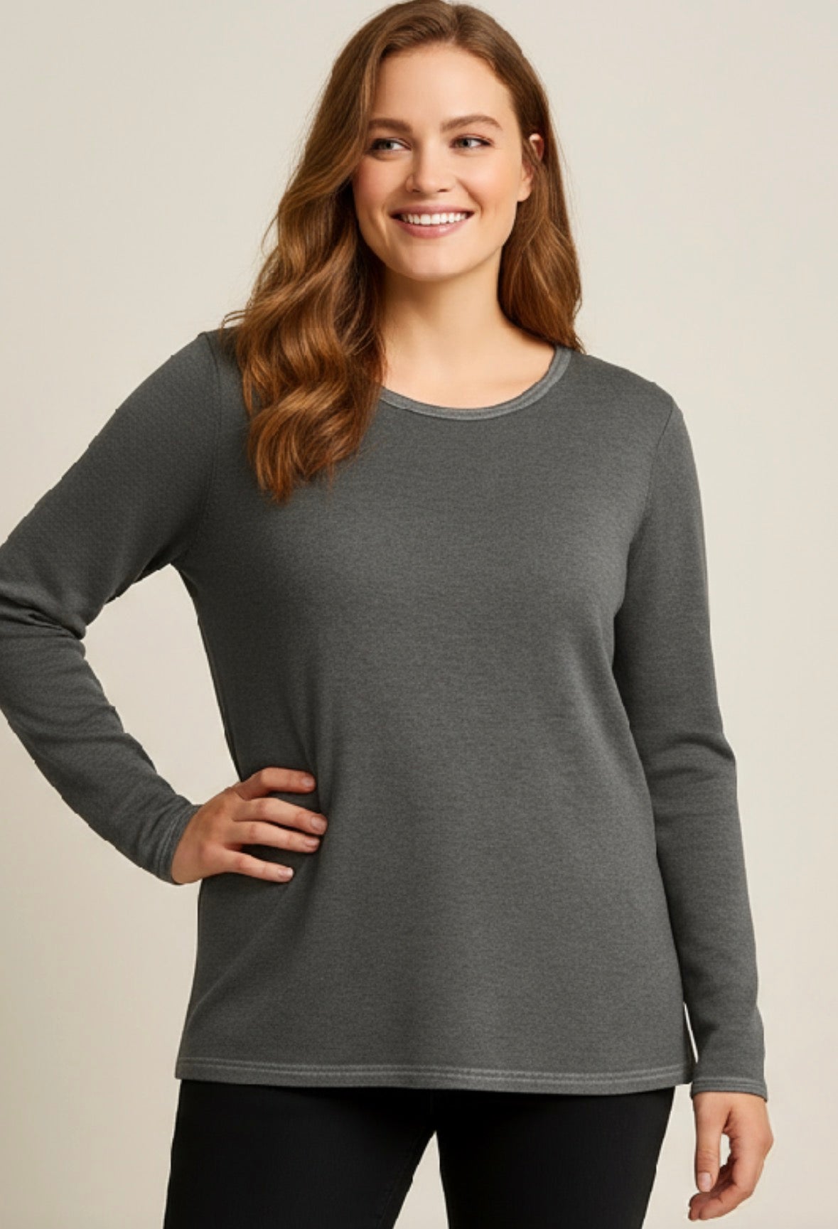 Cashmere Company 
Maglia Donna Girocollo Grigia Lurex Cashmere e lana Made in Italy