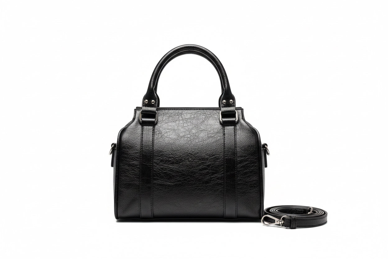 Borsa Donna Coconuda con Tracolla Staccabile - Ecopelle Rosso Bianca