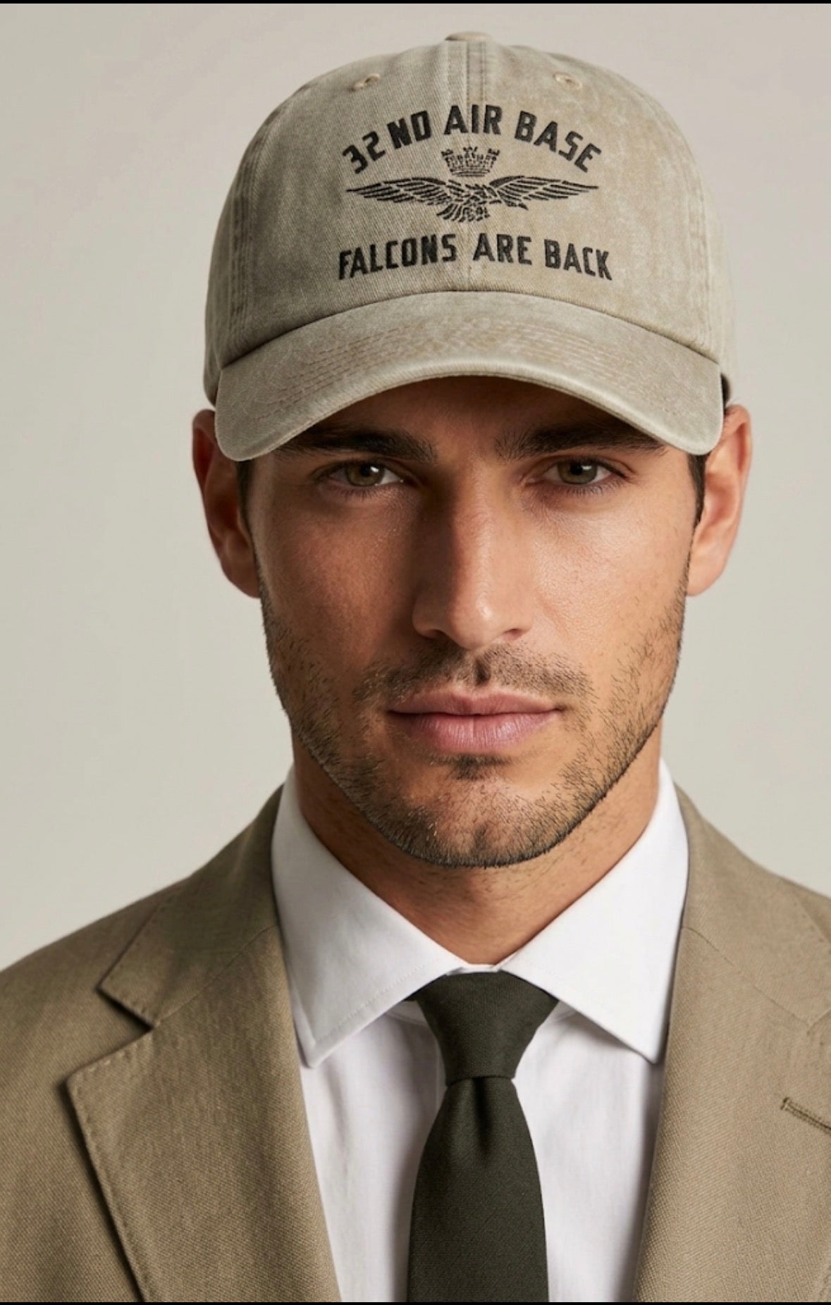 Cappello Uomo Aeronautica Militare 32nd Air Base "Falcons Are Back" in Cotone Regolabile