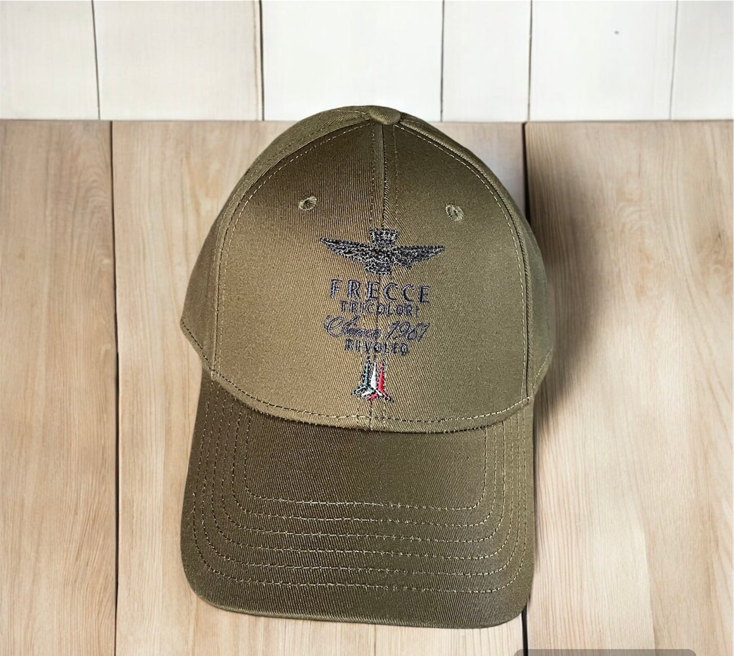 Aeronautica Militare cappello uomo con visiera verde militare Frecce Tricolori