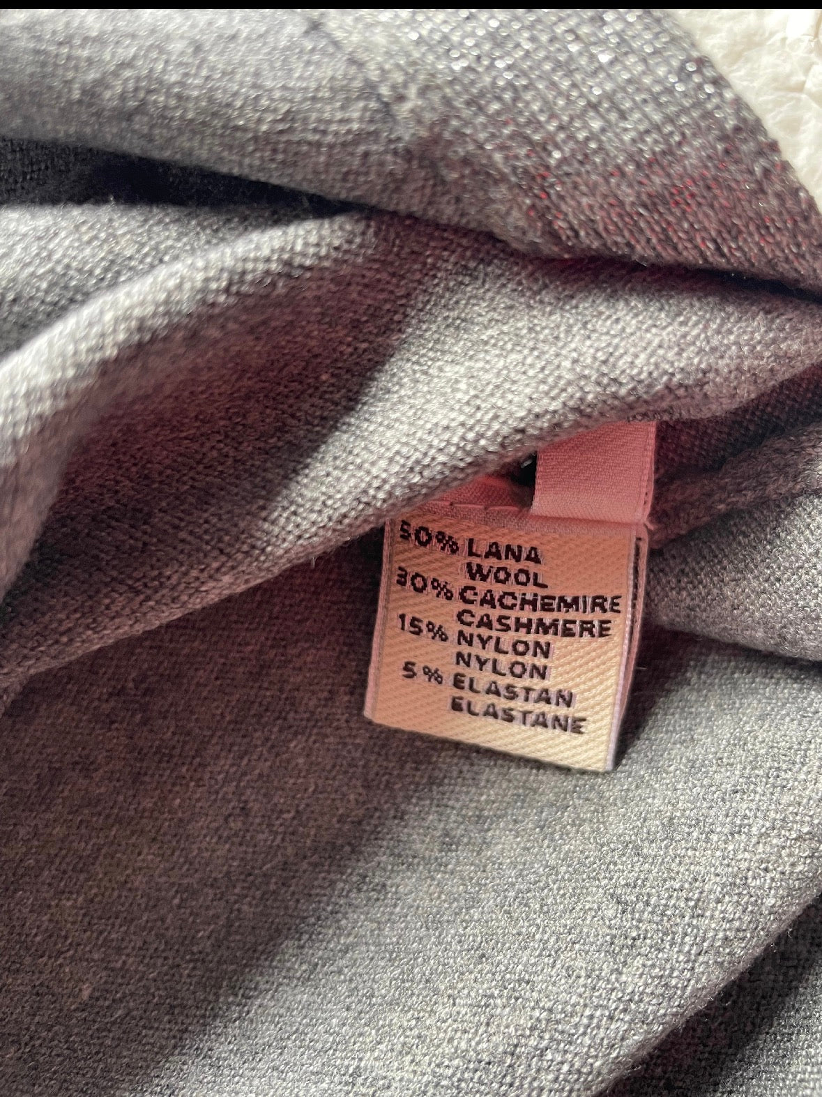 Cashmere Company 
Maglia Donna Girocollo Grigia Lurex Cashmere e lana Made in Italy