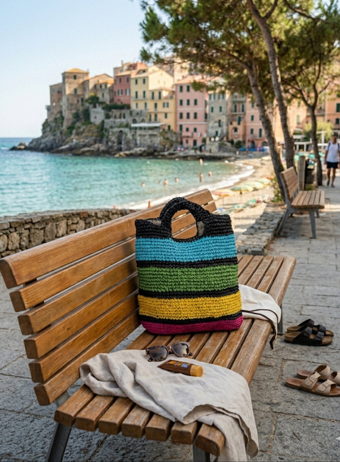 Borsa Mare Donna  multicolor  con doppio manico