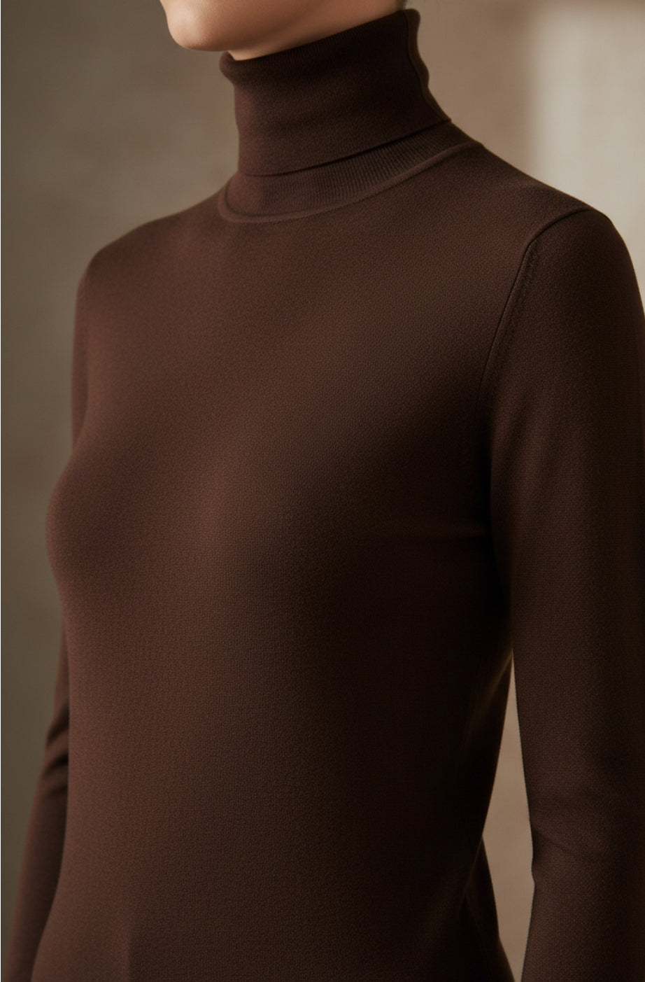 Dolcevita Donna Lana Rasata Collo Alto Maglia Elegante