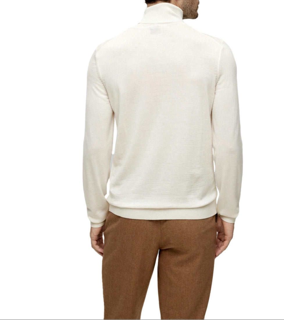 Cashmere Company maglia dolcevita uomo bianco panna lana e Cashmere