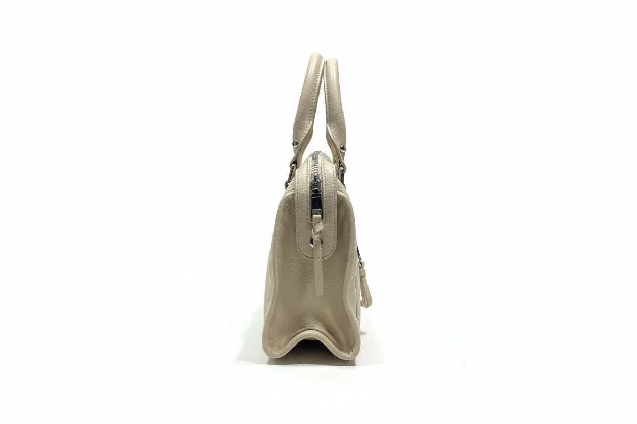 Borsa Donna Coconuda con Tracolla Staccabile - Ecopelle Rosso Bianca