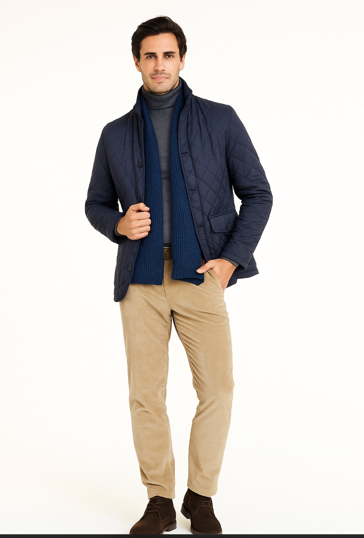 Pantalone Uomo Uniform sc-60%  Modello Taylor 025 beige velluto  7-UM0185.343.XC.044
