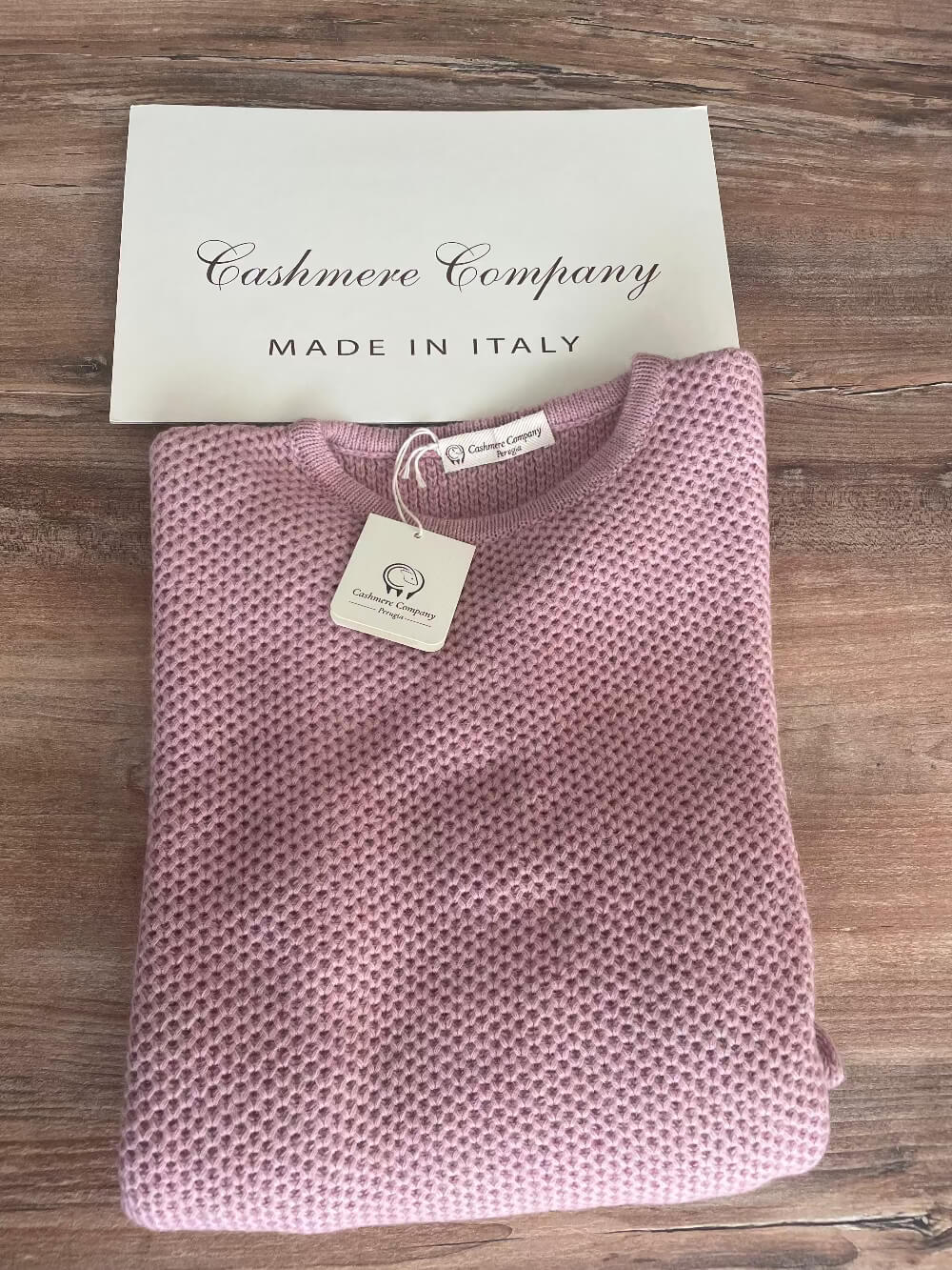 Maglia Donna Cashmere Company Girocollo Rosa Lana e Alpaca - Made in Italy
