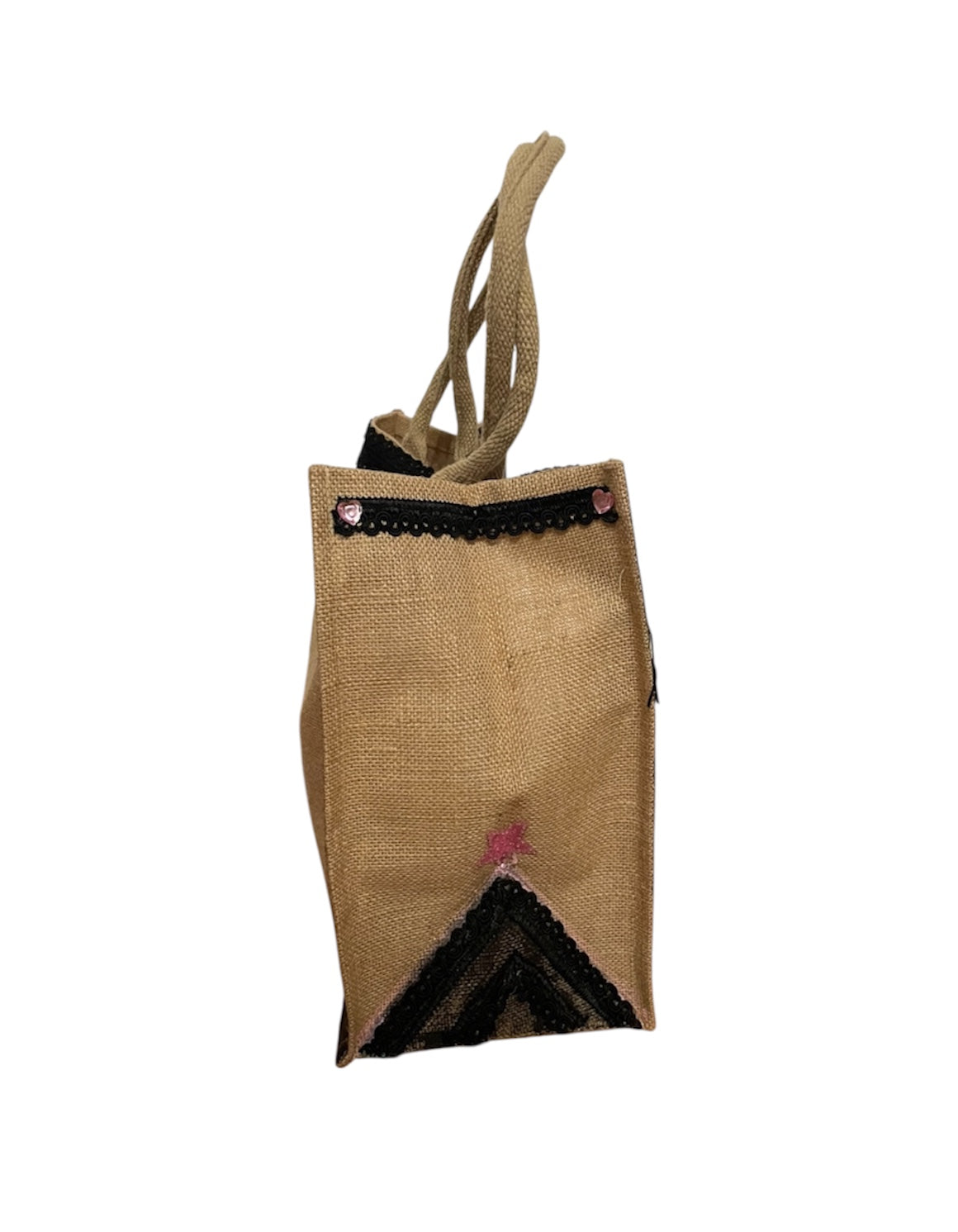 Borsa in Yuta Fatta a Mano con Decorazioni Artigianali – Doppio Manico, Spiaggia e Mare
