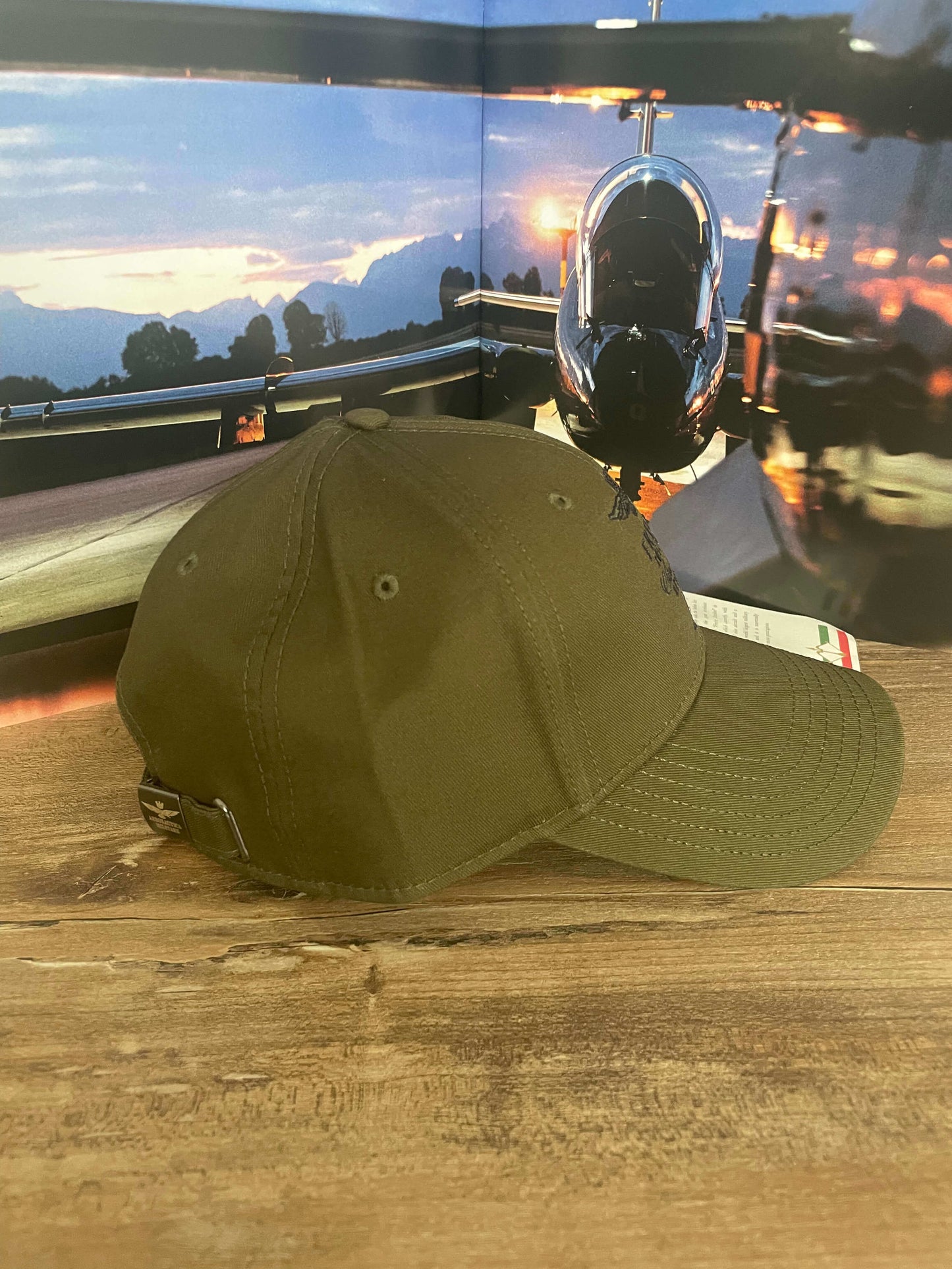 Aeronautica Militare cappello uomo con visiera verde militare Frecce Tricolori
