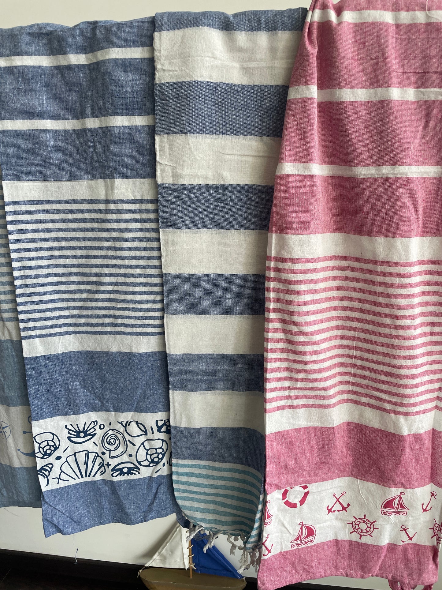 Telo Mare Unisex Cotone – Design Rosa/Azzurro, Perfetto per Lui e Lei