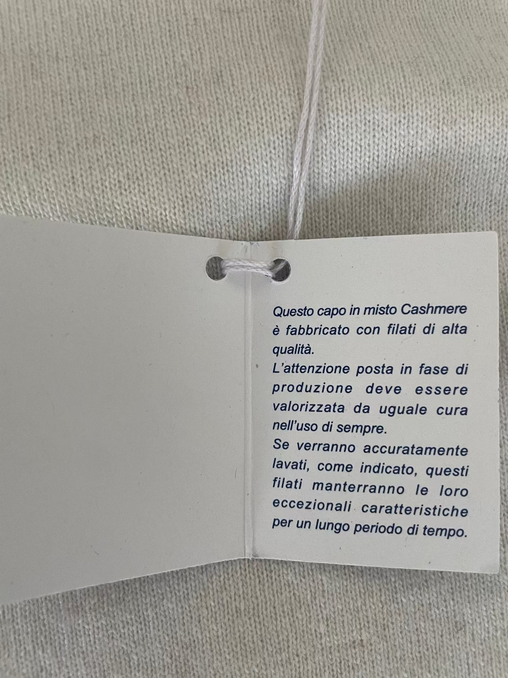 Maglia uomo girocollo bianco – Lana e Cashmere Lané – Made in Italy