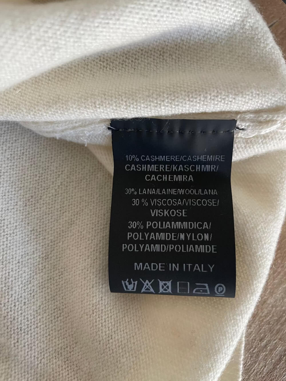 Maglia Uomo Cashmere Lana Blu Denim Girocollo - Lané Made in Italy