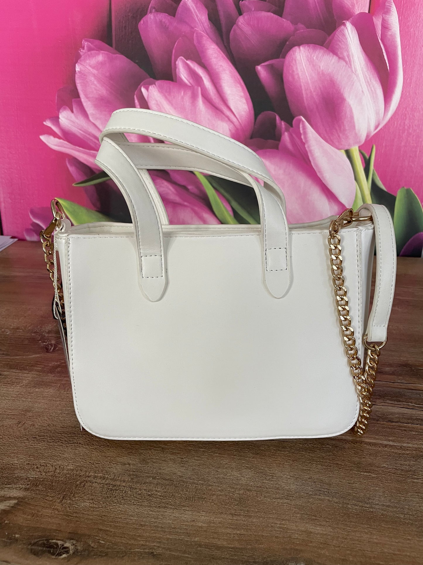 Borsa Donna bianco Minibag  sc-50% manico e tracolla staccabile miniborsa