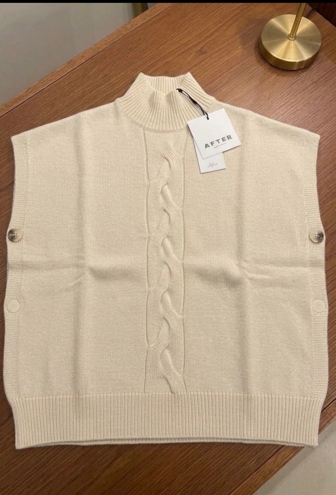 Maglia Poncho Donna Lana Rasata Mezzo Collo Giromanica After