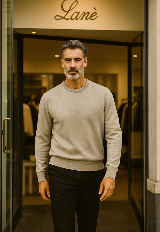 Maglia Uomo Cashmere e Lana Canapa - Eleganza Made in Italy