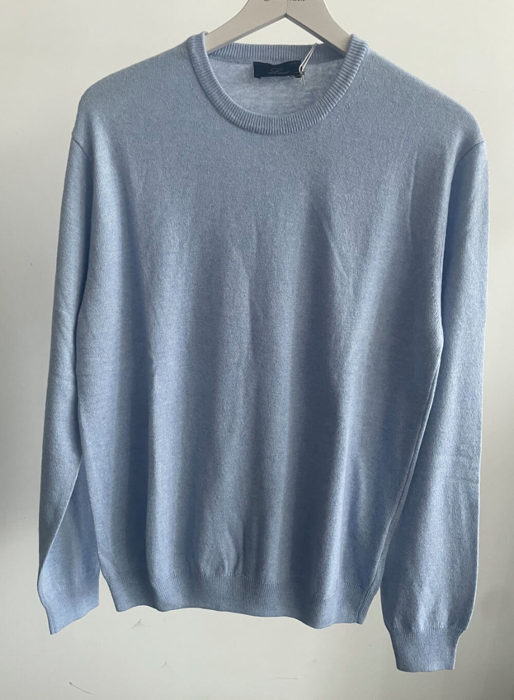 Maglia uomo sottogiacca azzurro cashmere e lana Made in Italy Lanè