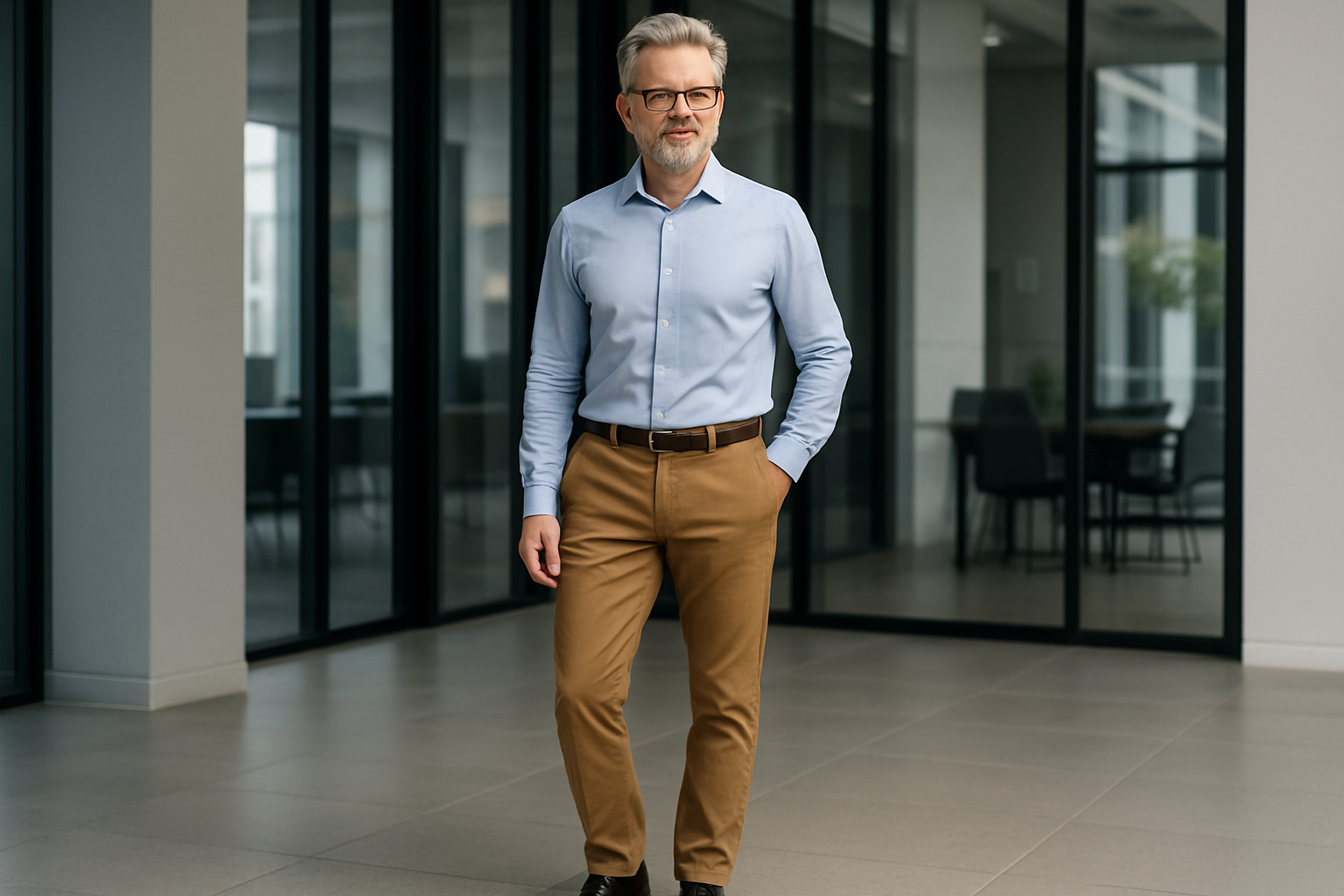 Pantalone Chinos Uomo Elegante - Stile Italiano colore biscotto