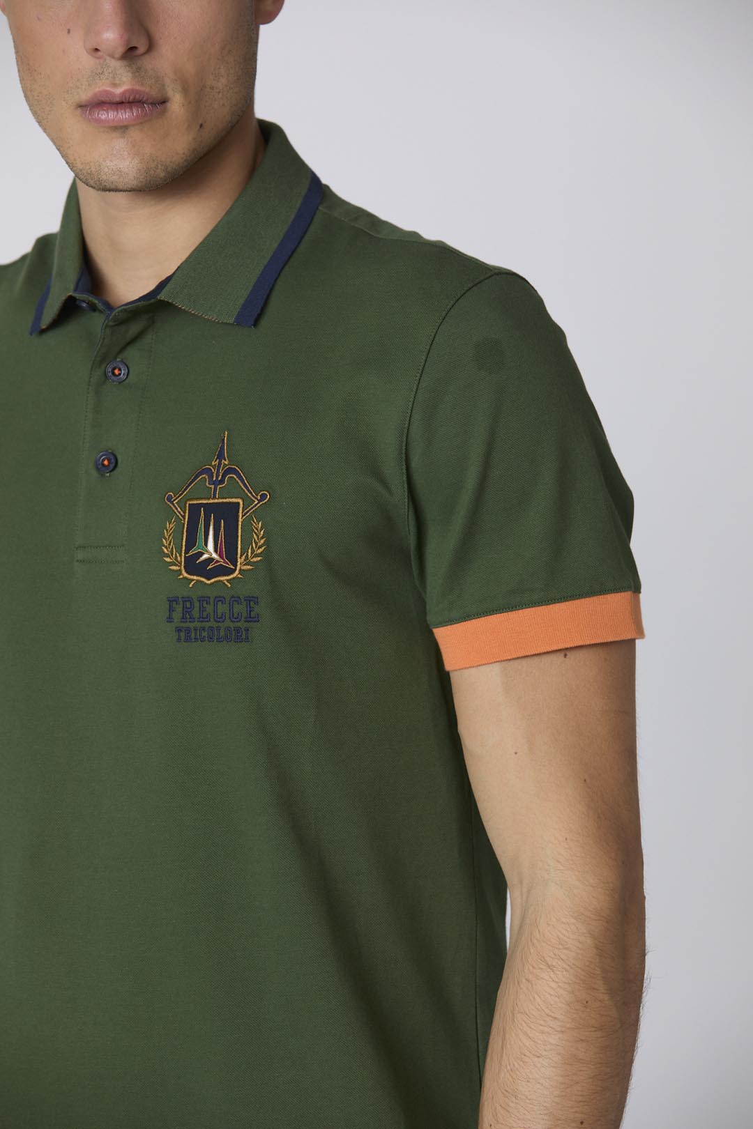 Aeronautica Militare Polo uomo verde Frecce Tricolori