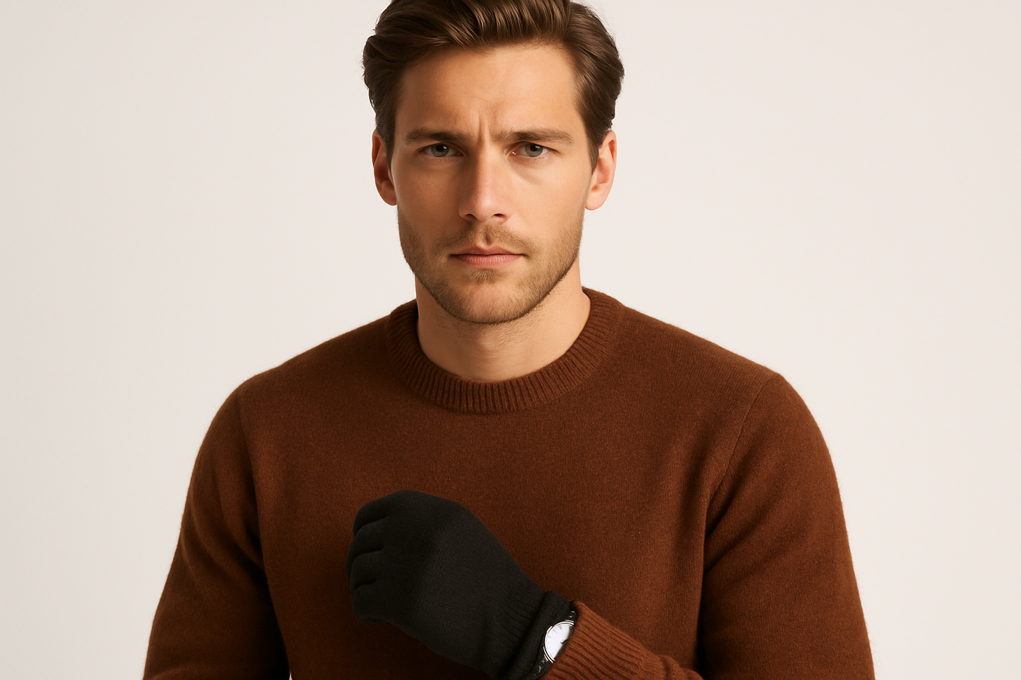 Sottogiacca uomo marrone cashmere e lana made in Italy Lanè