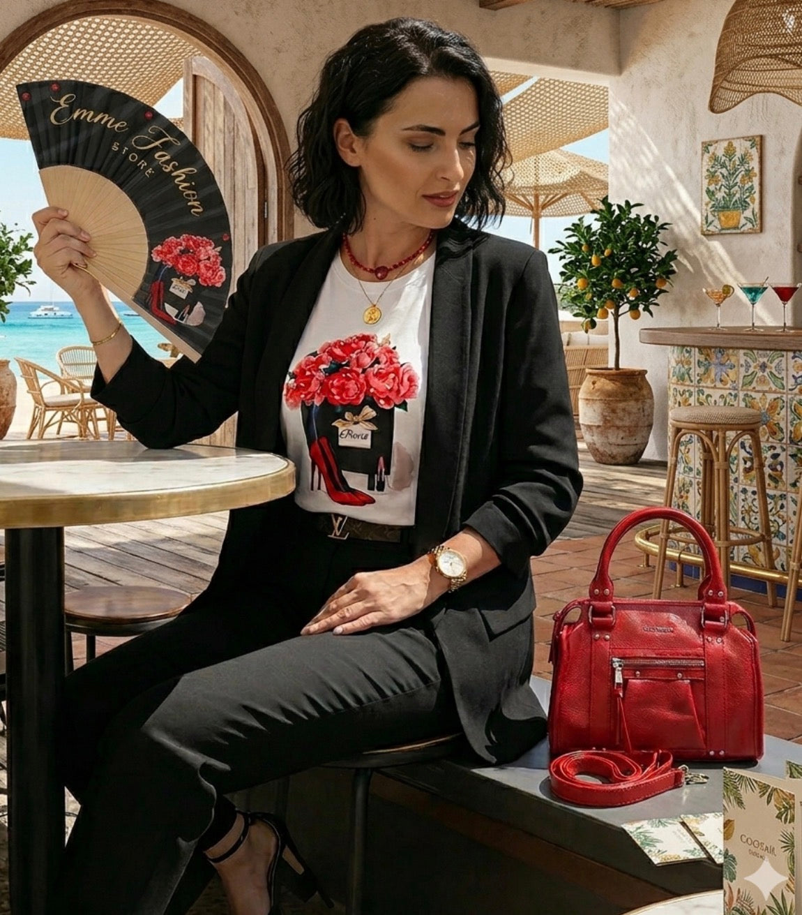 T-shirt Donna Over Bianca Cotone