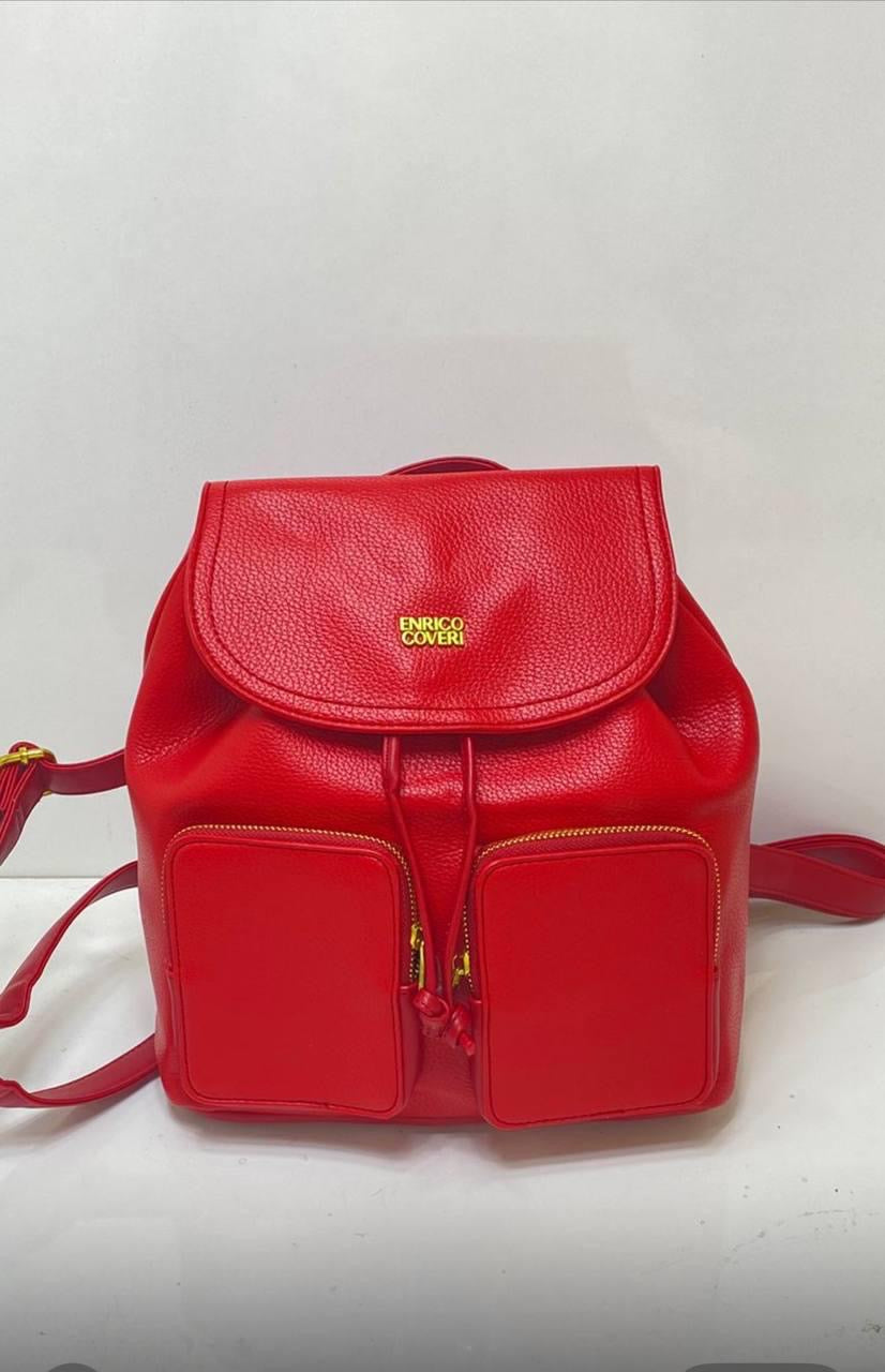 Zaino donna Rosso Enrico Coveri in ecopelle 