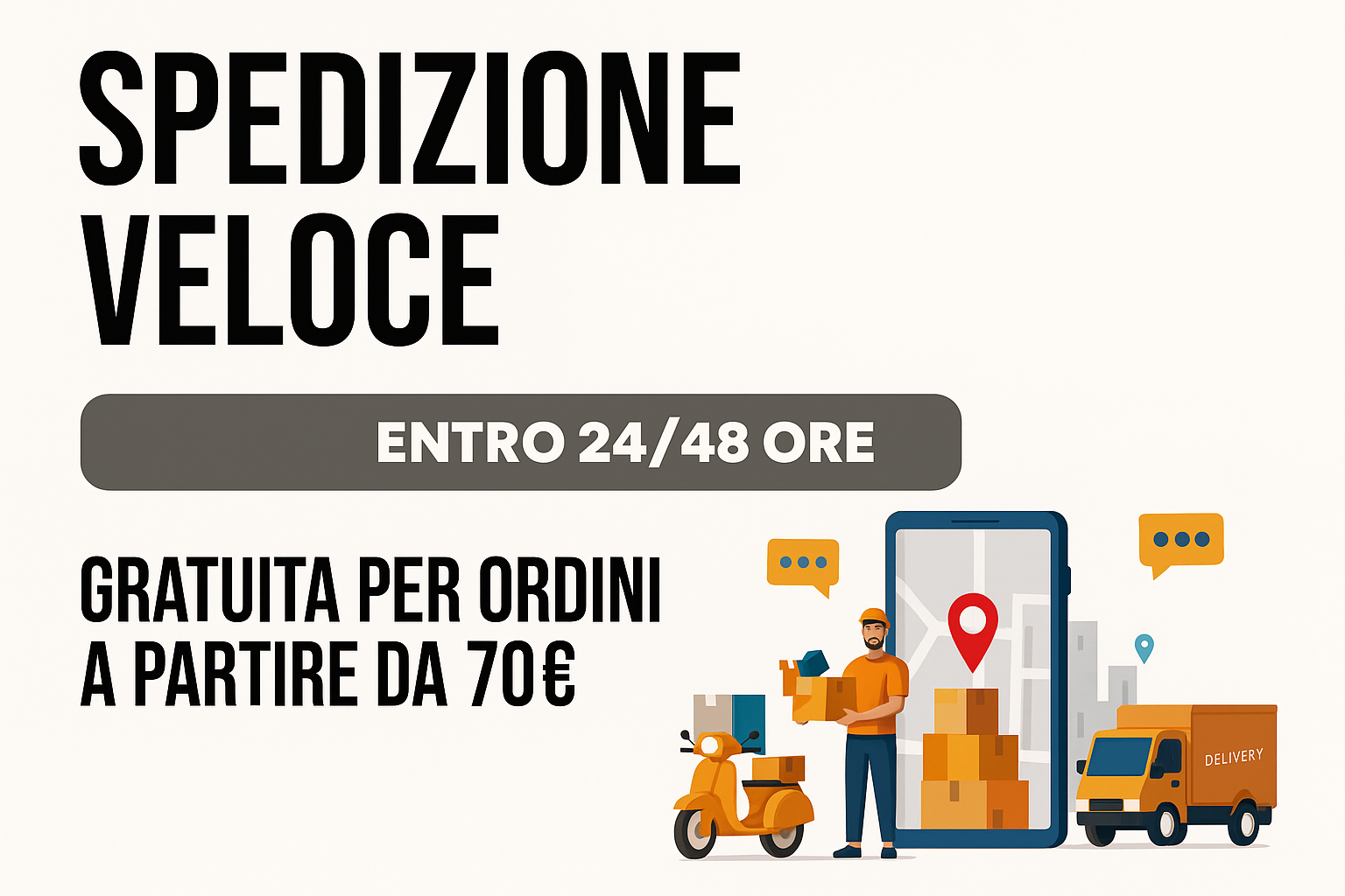 Banner spedizione veloce 70€
