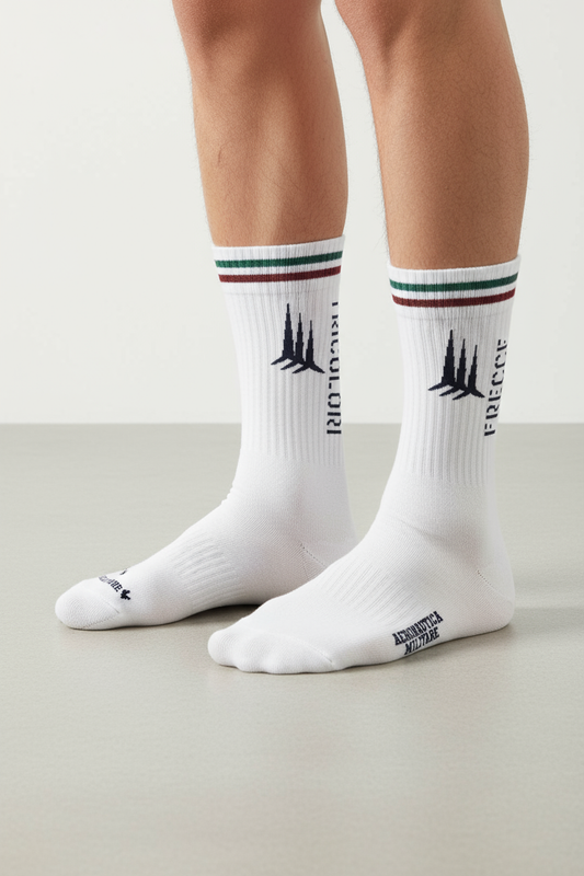Calzini Aeronautica Militare Frecce Tricolori indossati