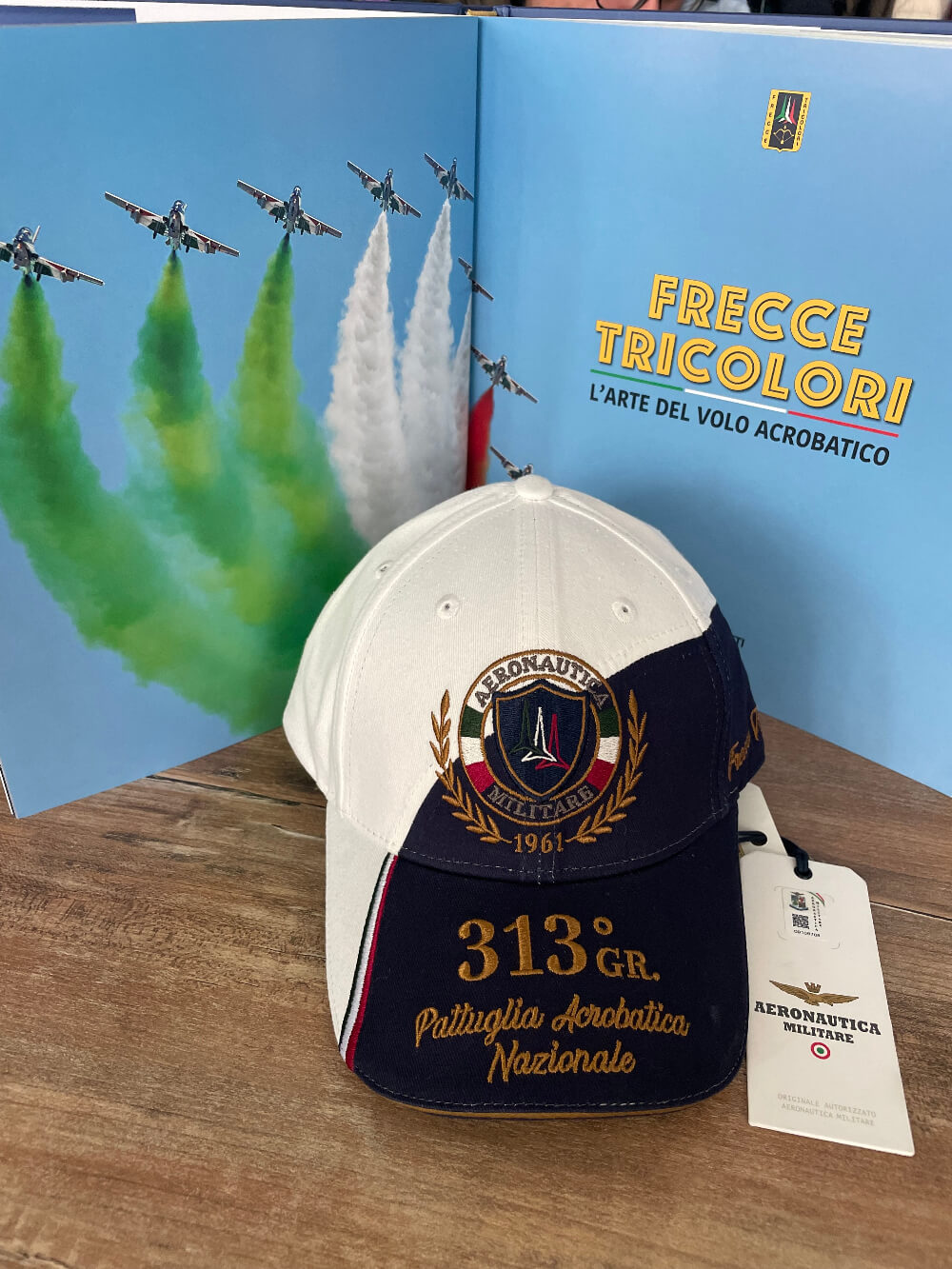 cappello uomo aeronautica militare frecce tricolori, berretto con visiera, regolabile
