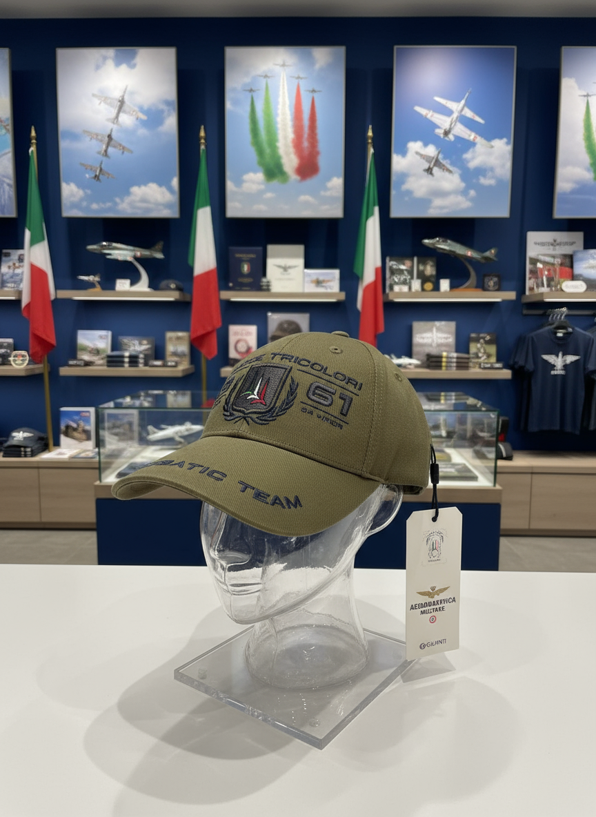 Cappellino esposto in negozio Aeronautica Militare