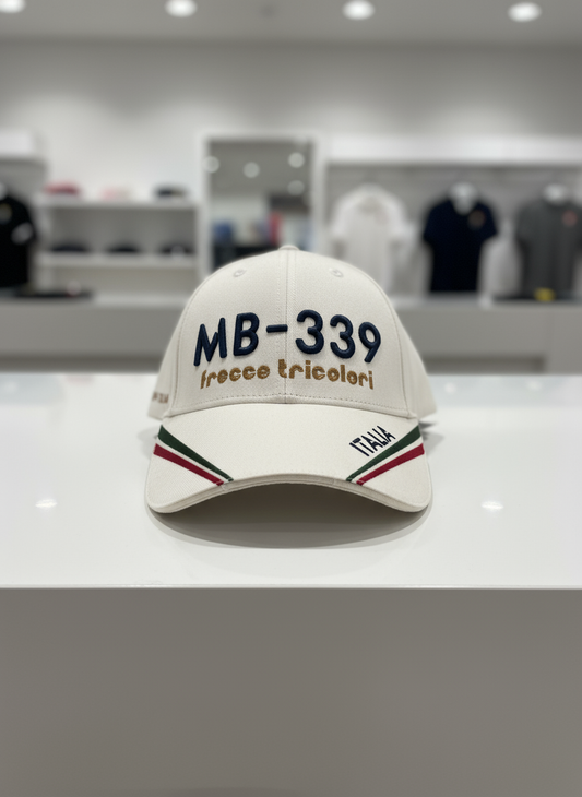 Cappellino MB-339 beige banco negozio vista frontale